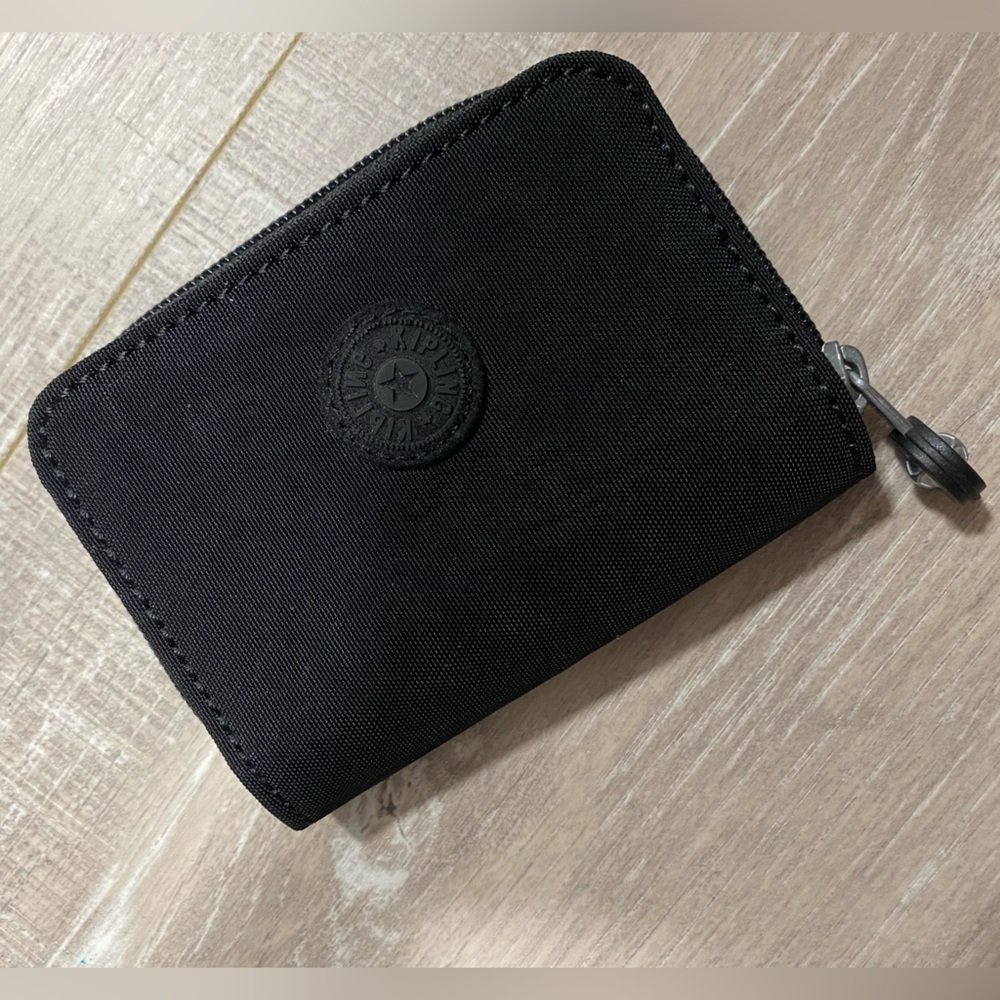 New Kipling Card Holder with Zipper, Black